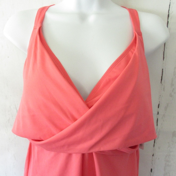 SOLD Athleta Bra Cup Wrap Tankini Top Underwire - Picture 2 of 8